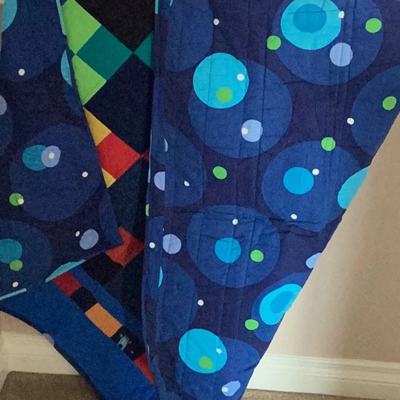 Handmade 53” X 58” Picnic Lap Quilt Camping Throw - Picture 2 of 2